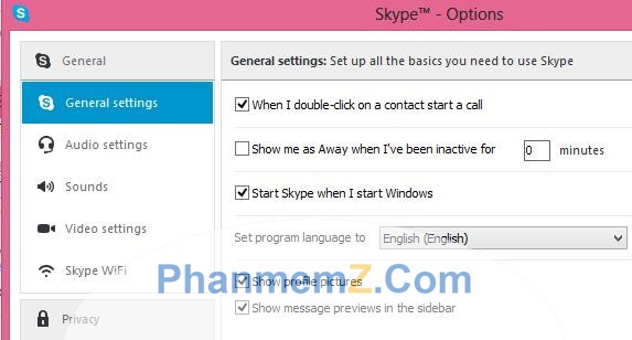 Để thuận tiện cho việc sử dụng, bạn có thể thiết lập vài tính năng tự động cho phần mềm Skype